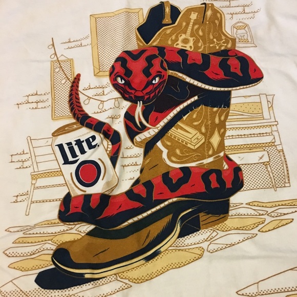 Next Level Apparel Other - Miller Lite Snake Boot Teeshirt!
